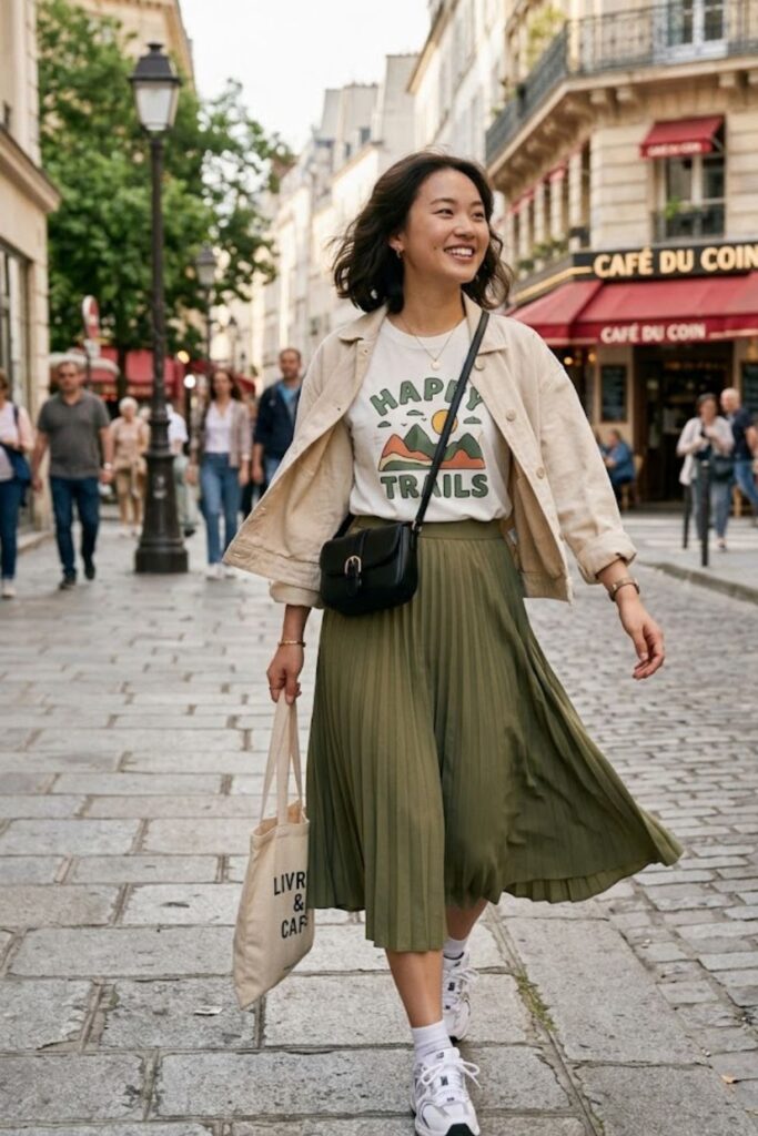 14. Graphic Tee with Skirt