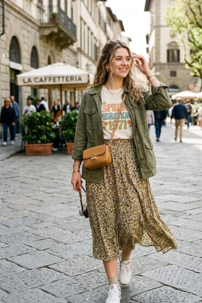 14. Graphic Tee with Skirt