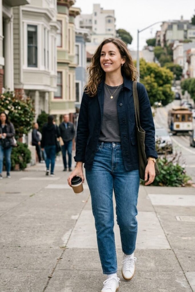 14. Lightweight Jacket With Neutral Layers