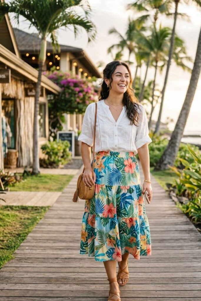 14. Tiered Skirt With Blouse