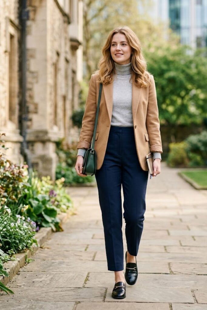 14. Turtleneck with Blazer and Pants