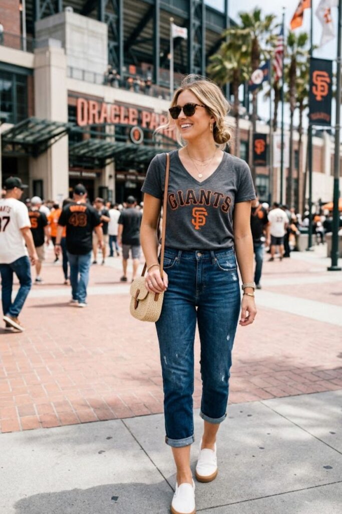 14. V-Neck Tee With Capri Pants