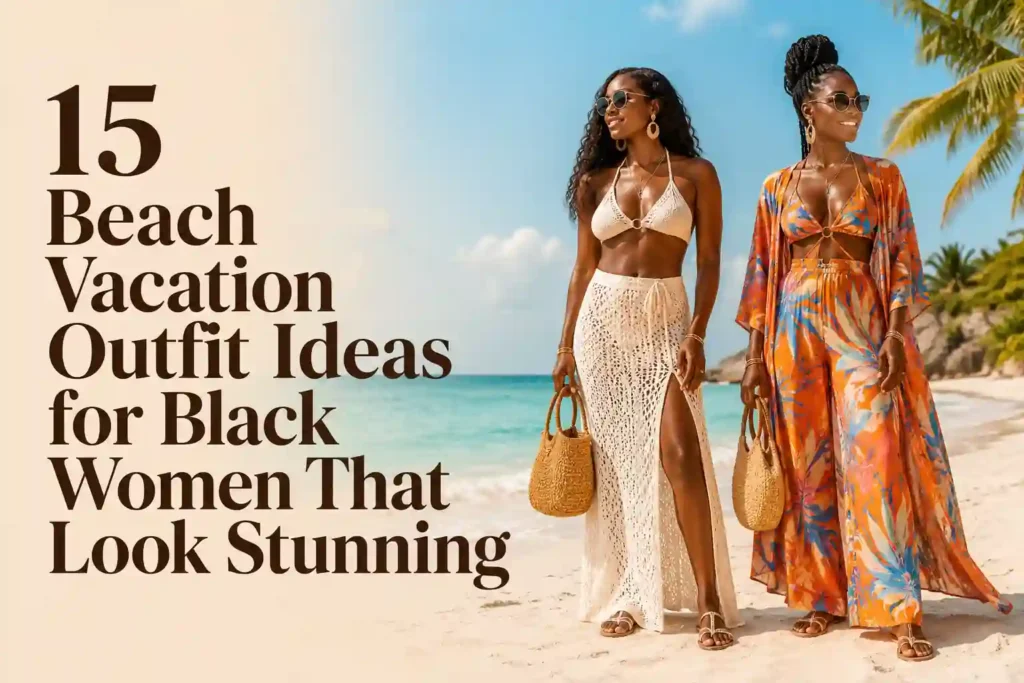 15 Beach Vacation Outfit Ideas for Black Women That Look Stunning