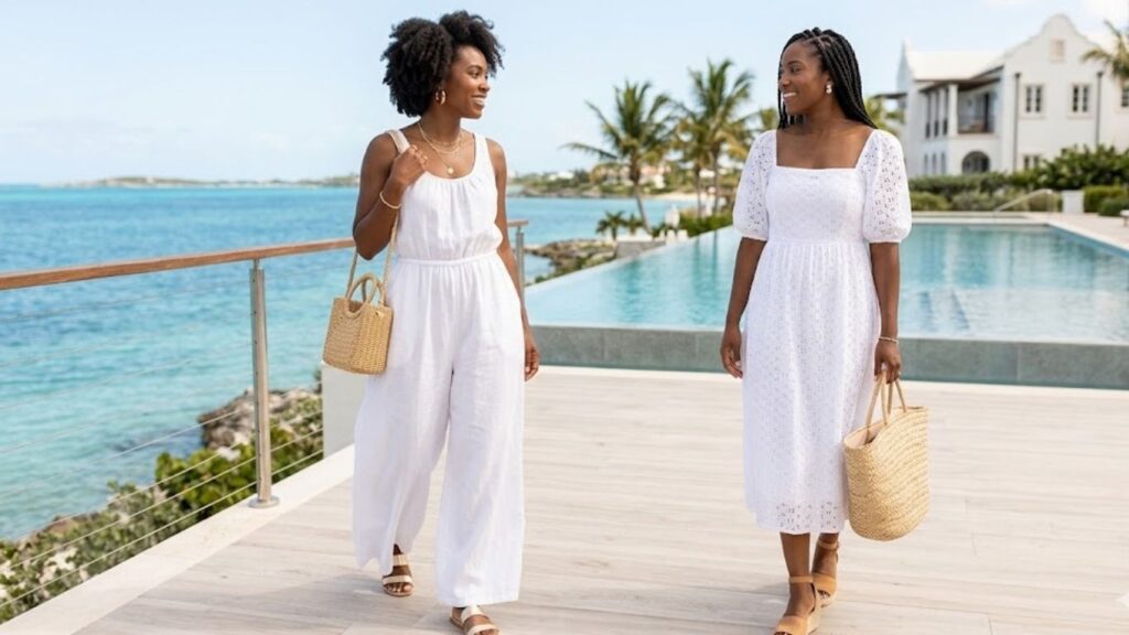 15 White Vacation Outfit Ideas for Black Women 