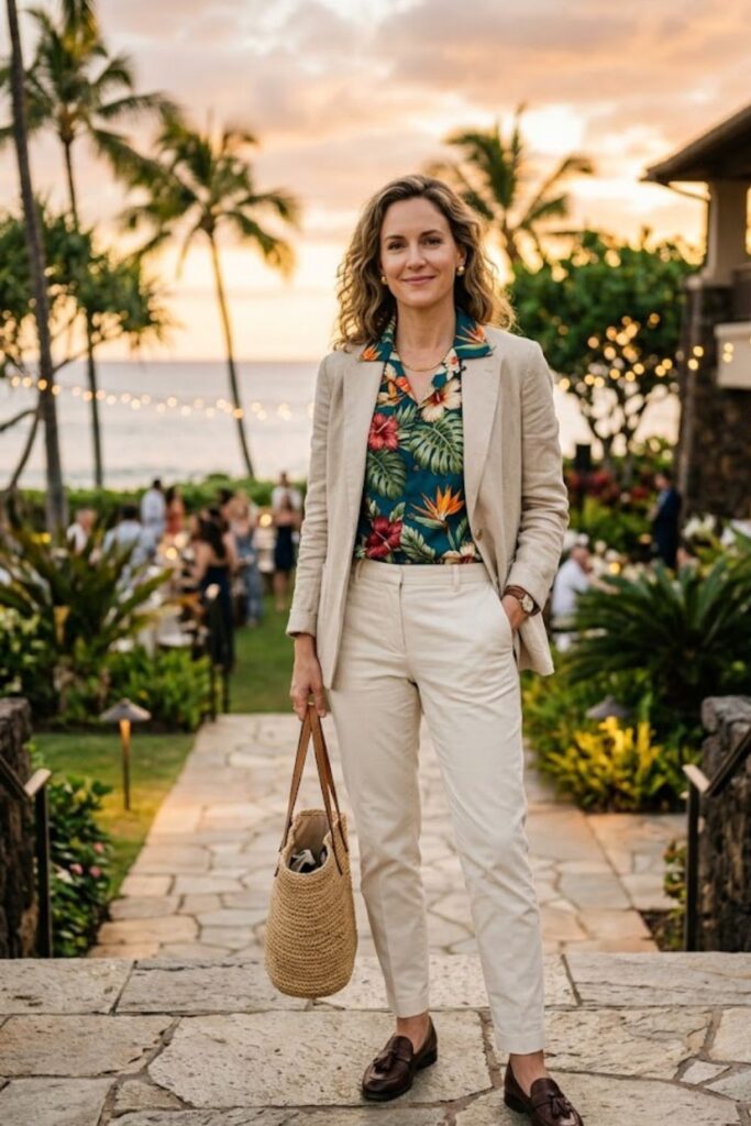 15. Hawaiian Shirt with Summer Blazer