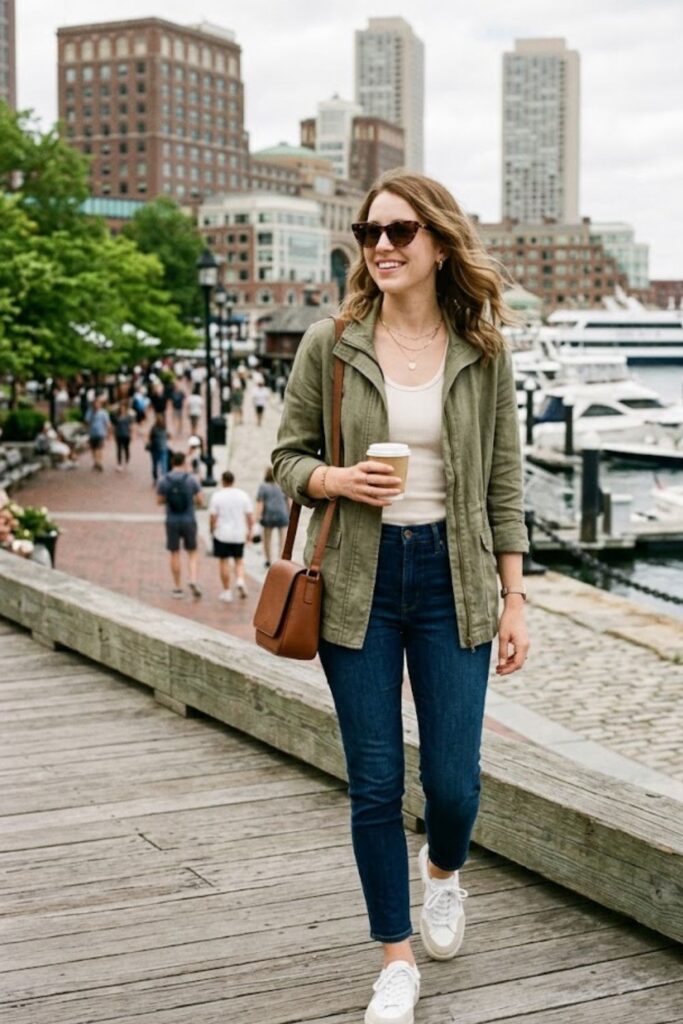15. Lightweight Jacket With Jeans