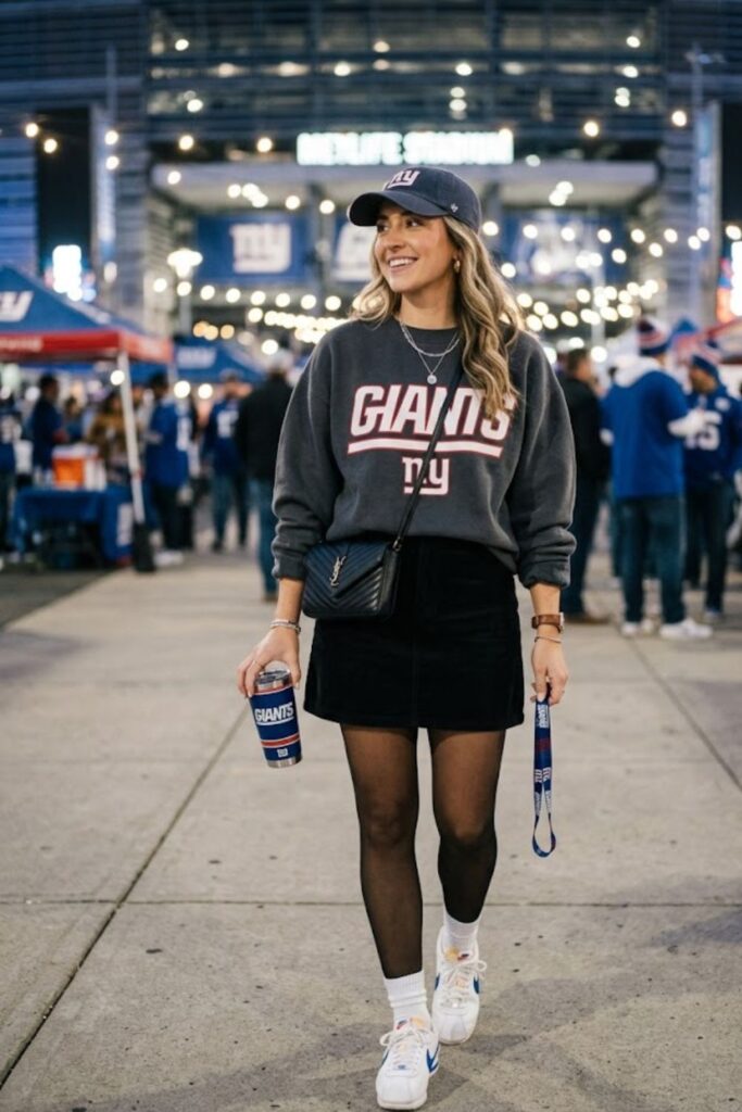 15. Pullover Sweatshirt With Mini Skirt