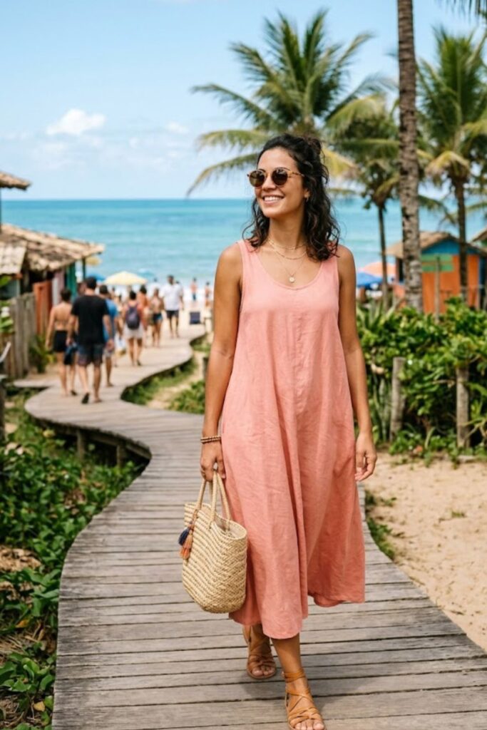 15. Tank Dress With Sandals