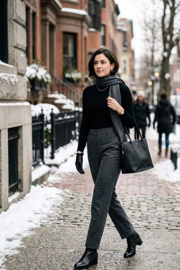 15. Turtleneck With Wool Trousers