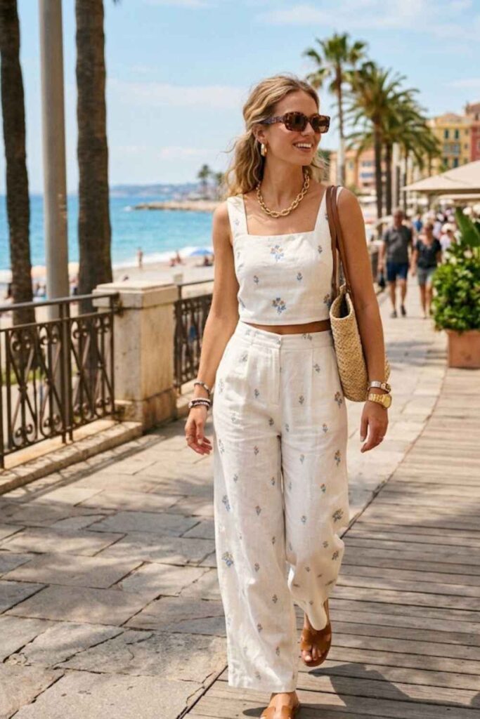 15. Two-Piece Set with Sandals
