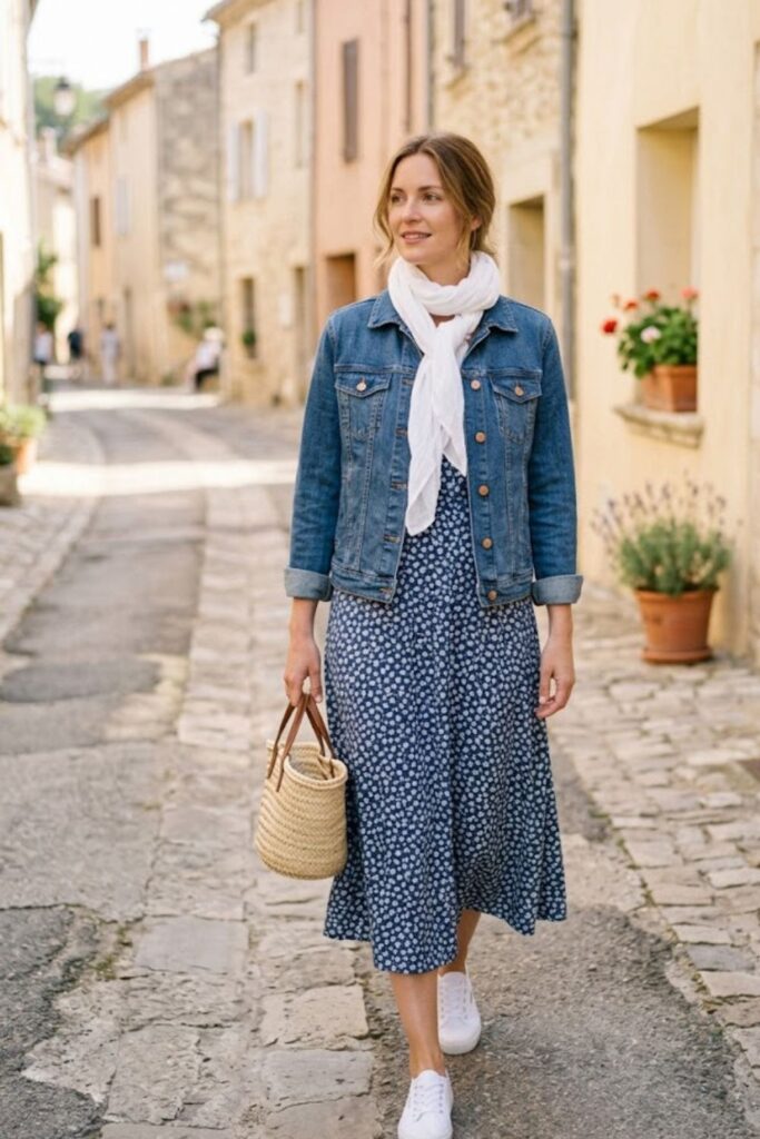 3. Button-Up Shirt with Cropped Trousers