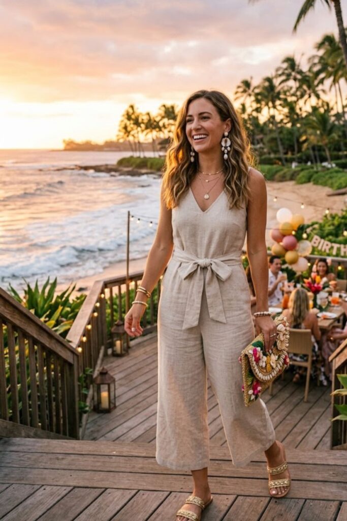 3. Linen Jumpsuit