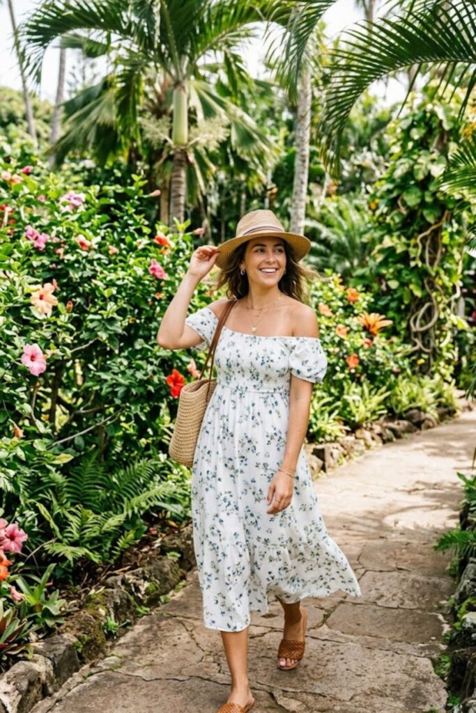 3. Off-Shoulder Sundress