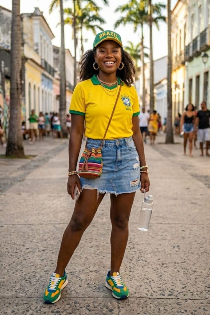 4. Brazilcore Jersey With Mini Skirt