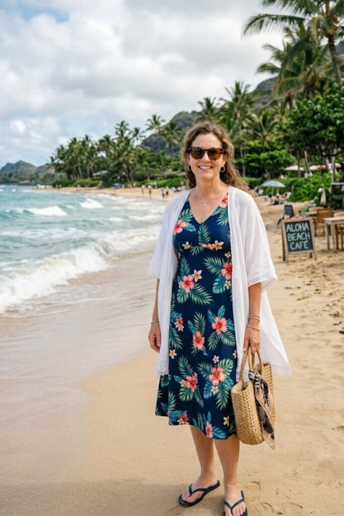 4. Modest Beach Swim Dress