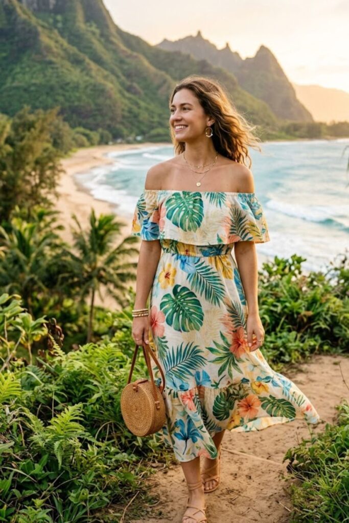 4. Off-Shoulder Sundress