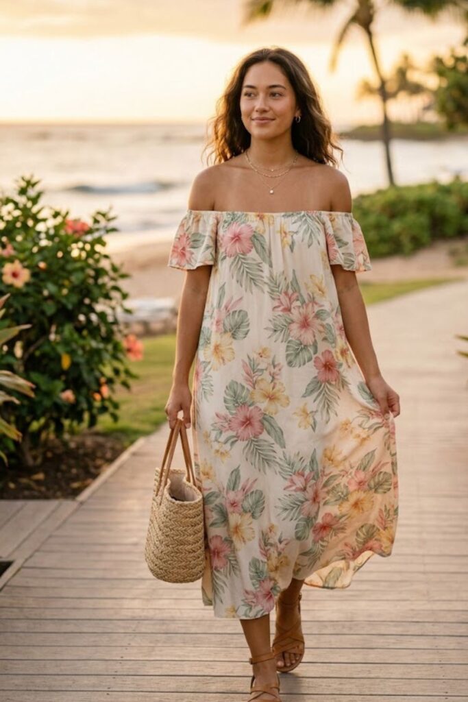 4. Off-Shoulder Sundress