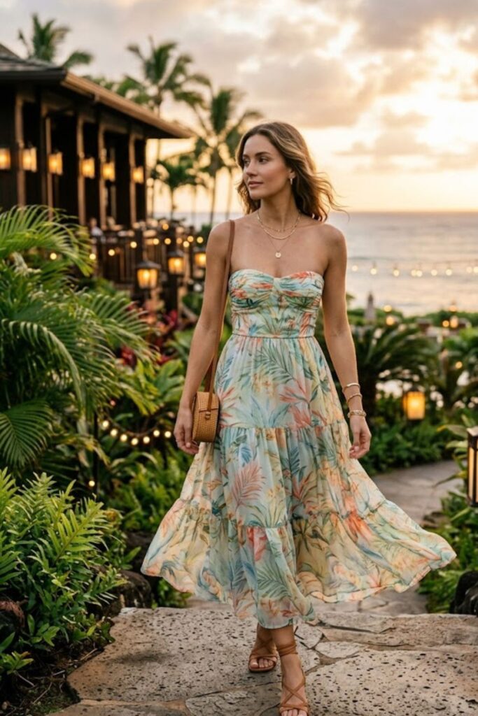 4. Strapless Midi Dress