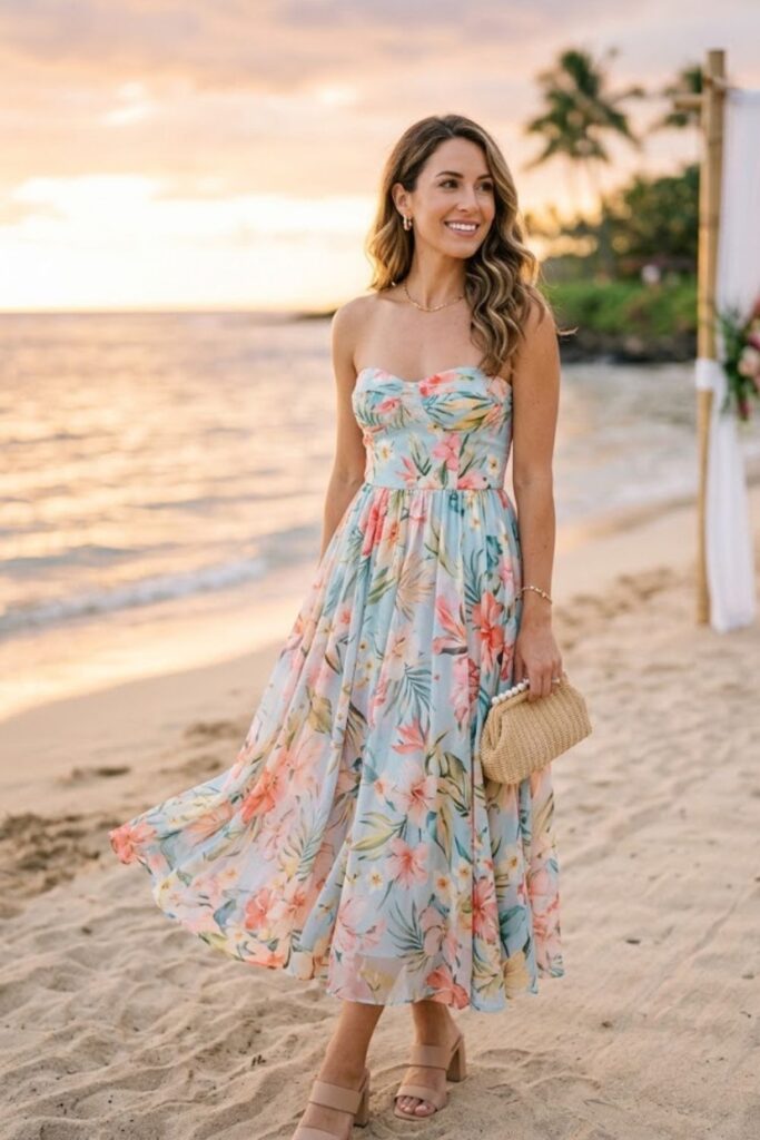 4. Strapless Midi Dress