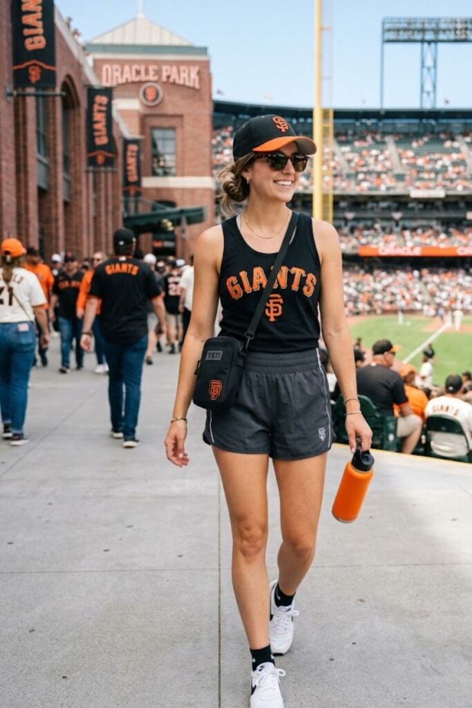 4. Tank Top With Baseball Cap
