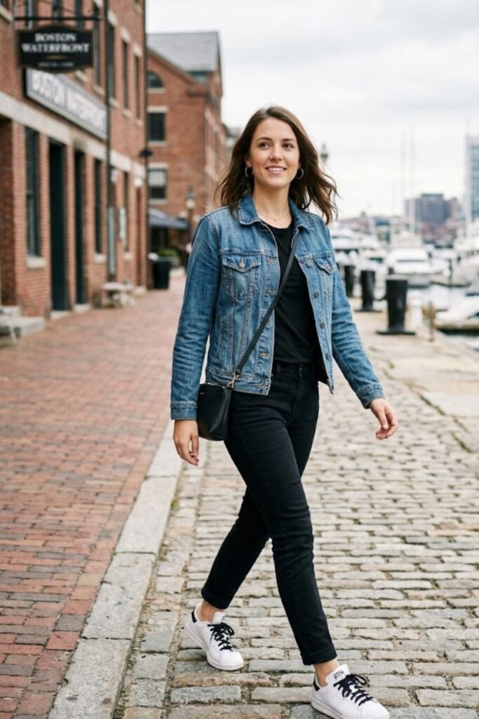 5. Denim Jacket With Black Jeans