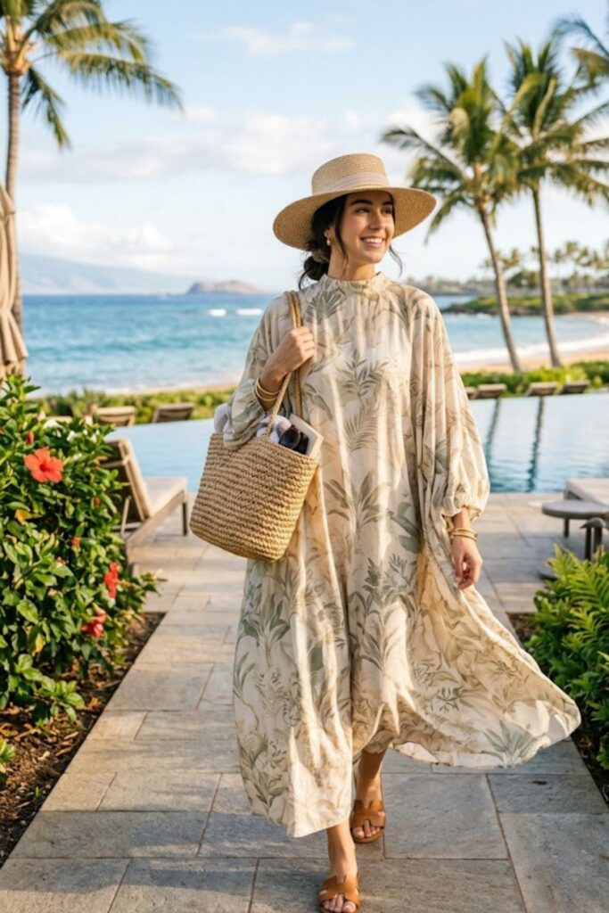 5. Kaftan Beach Outfit