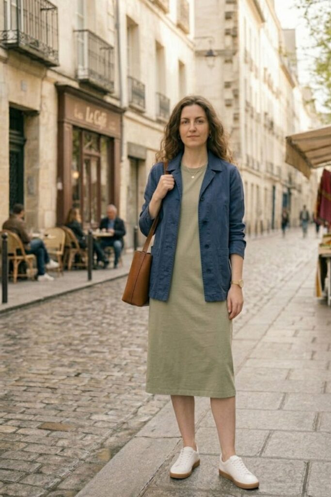 7. Lightweight Jacket with Dress