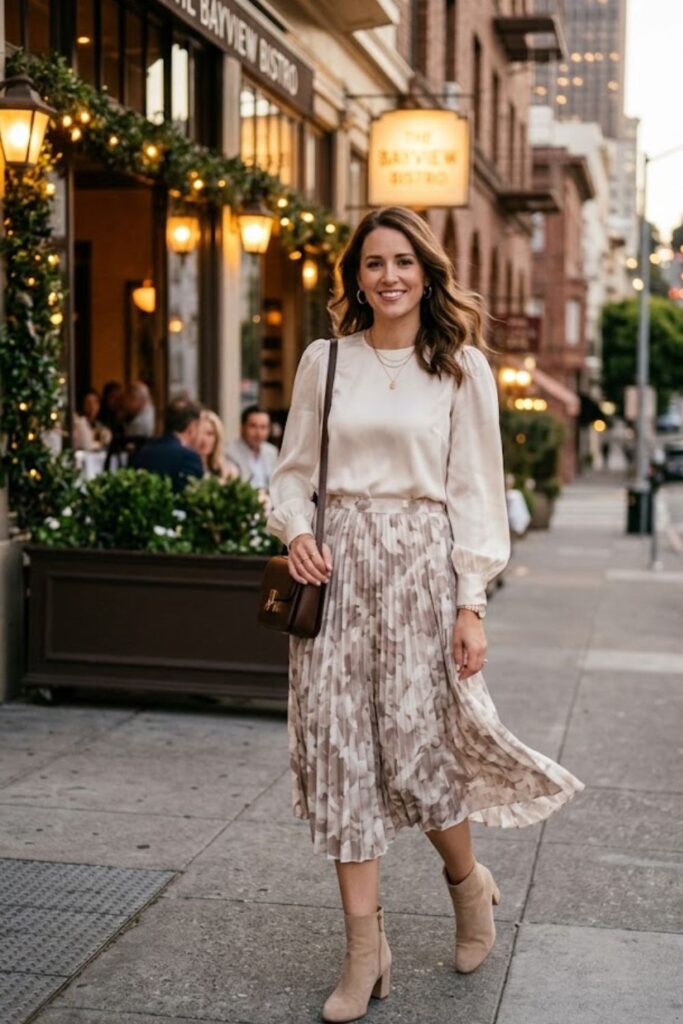 8. Blouse With Midi Skirt