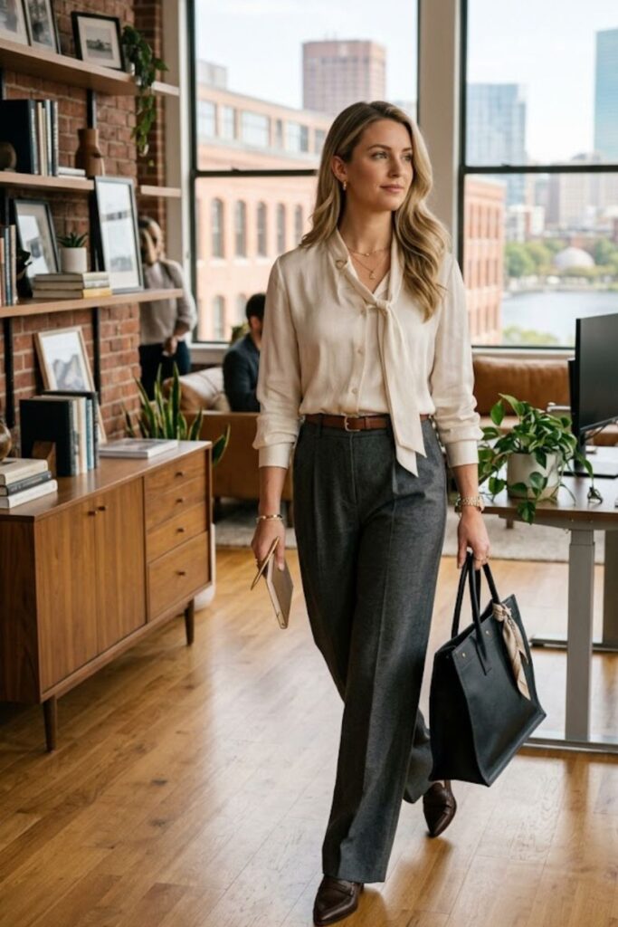 8. Blouse With Wide-Leg Pants
