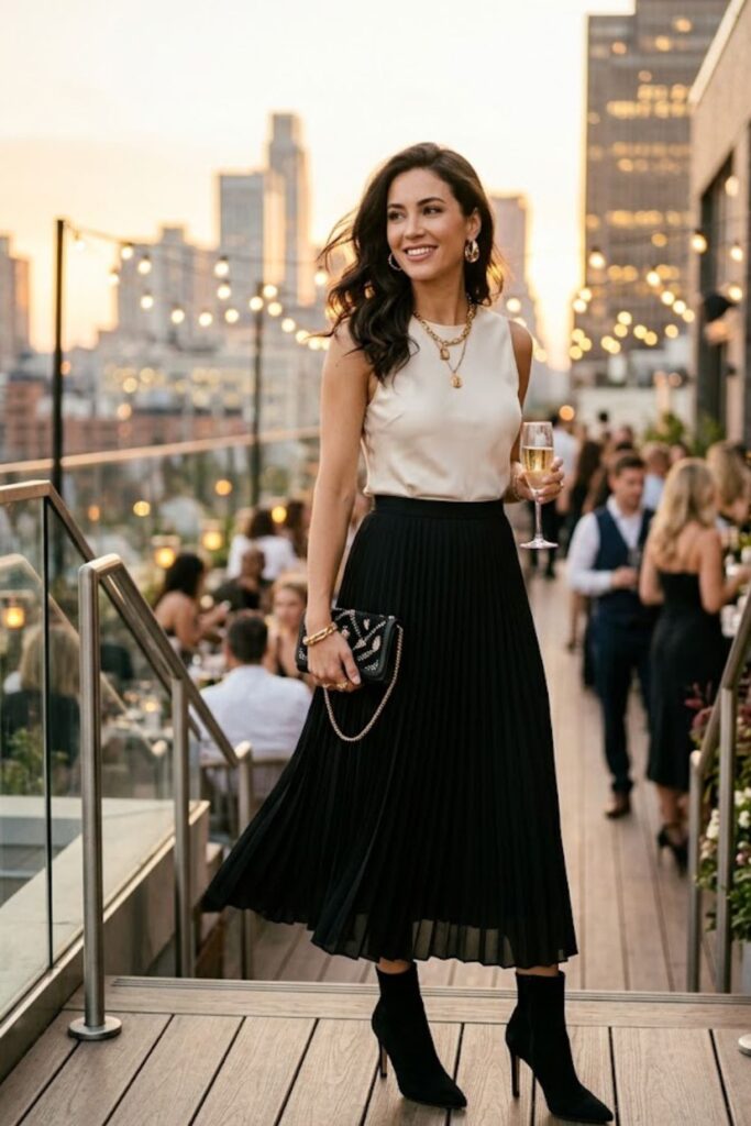 8. Midi Skirt With Fitted Top