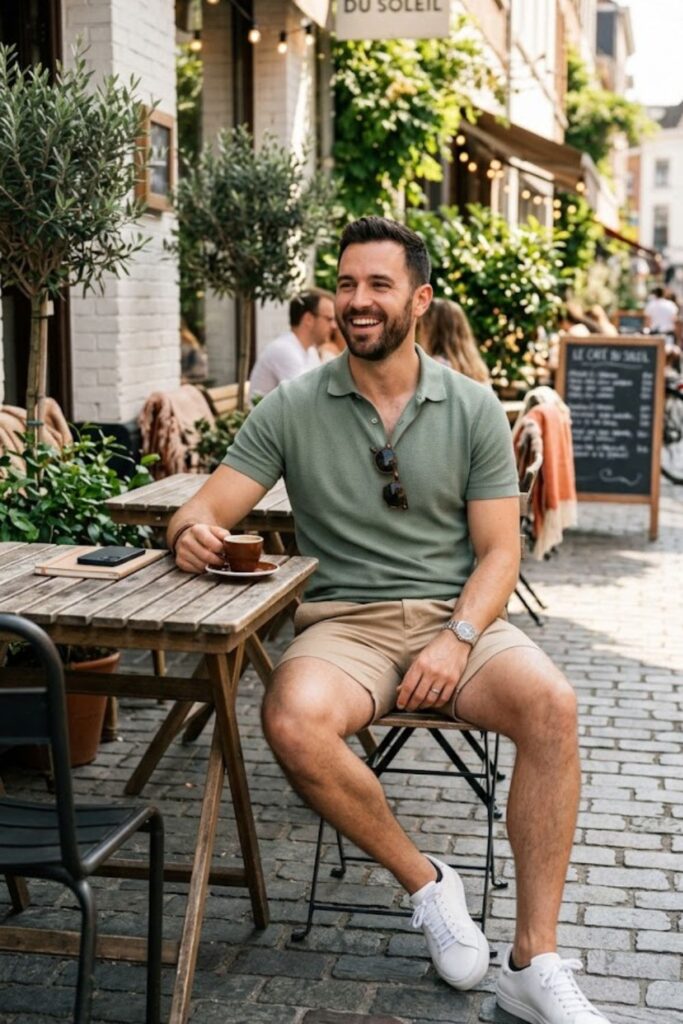 8. Polo Shirt With Tailored Shorts