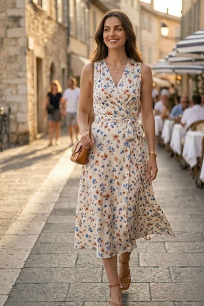 8. Printed Midi Dress