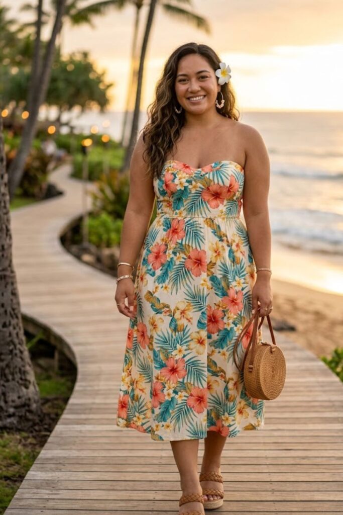 8. Strapless Midi Dress