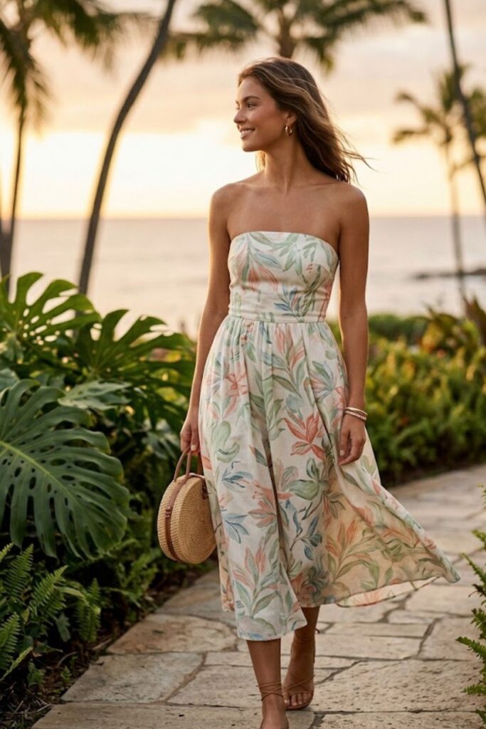 8. Strapless Midi Dress