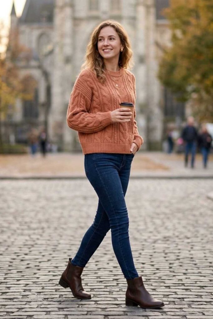 8. Sweater with Skinny Jeans