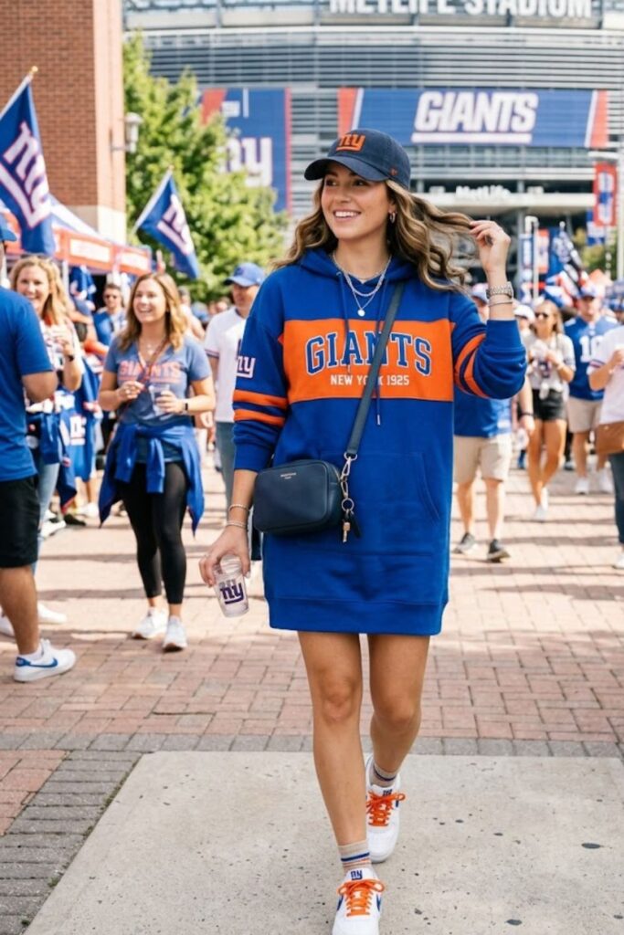 9. Hoodie Dress With Sneakers