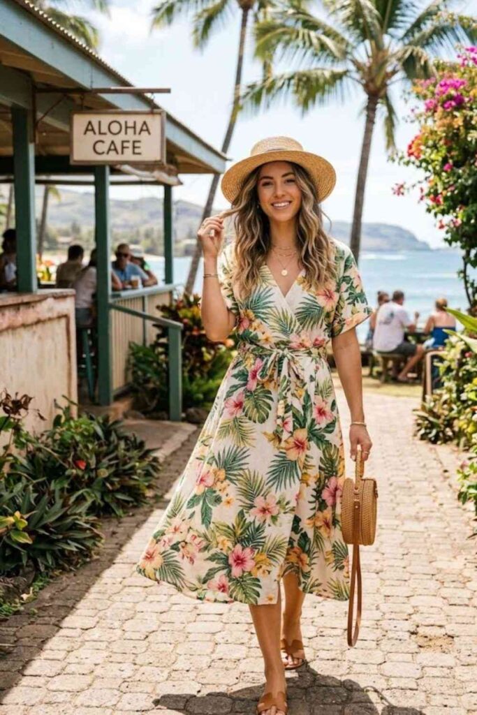 9. Midi Dress with Sandals