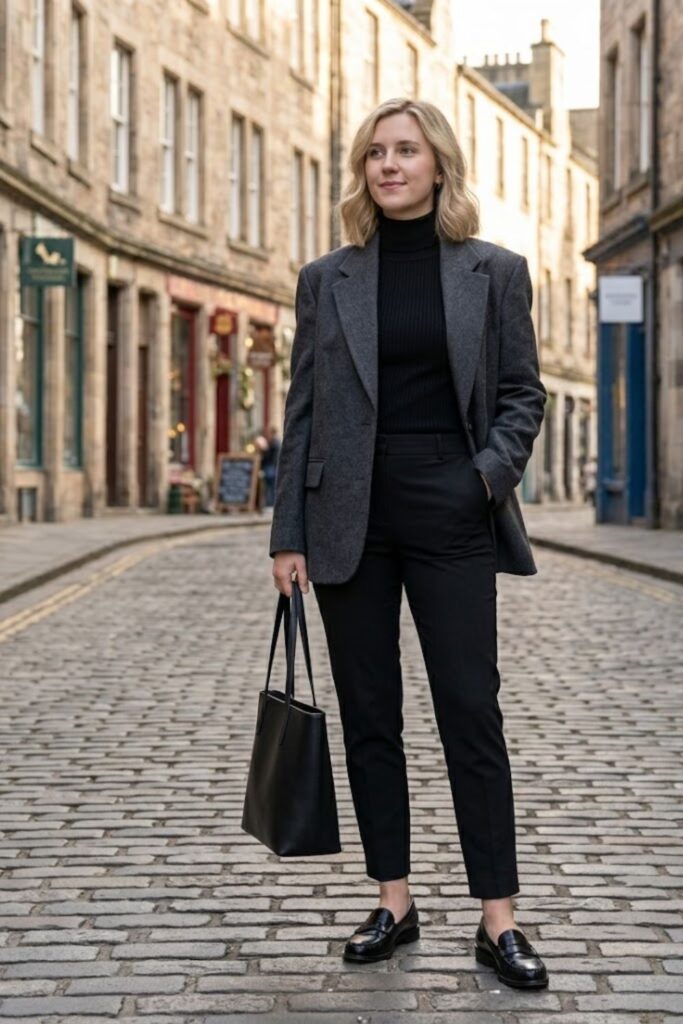 9. Oversized Blazer with Slim Pants