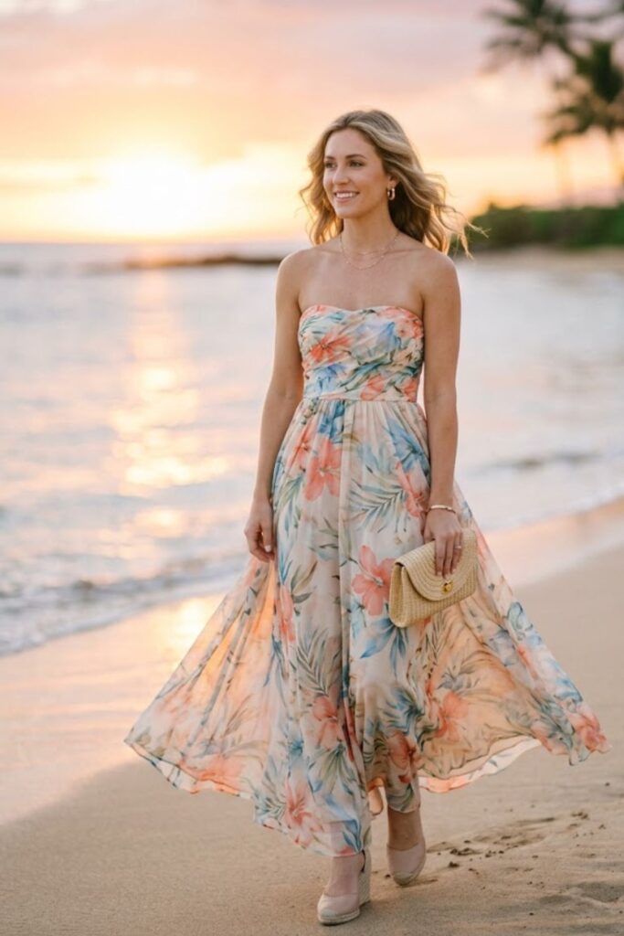 9. Strapless Maxi Dress