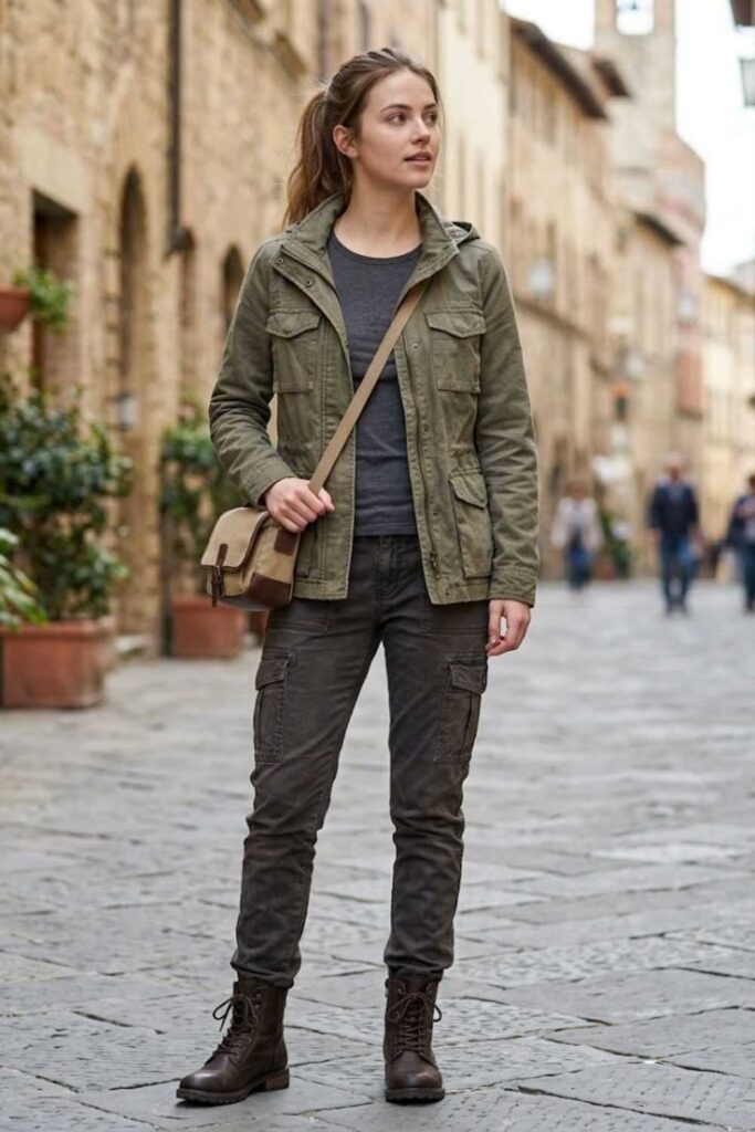 9. Utility Jacket with Cargo Pants