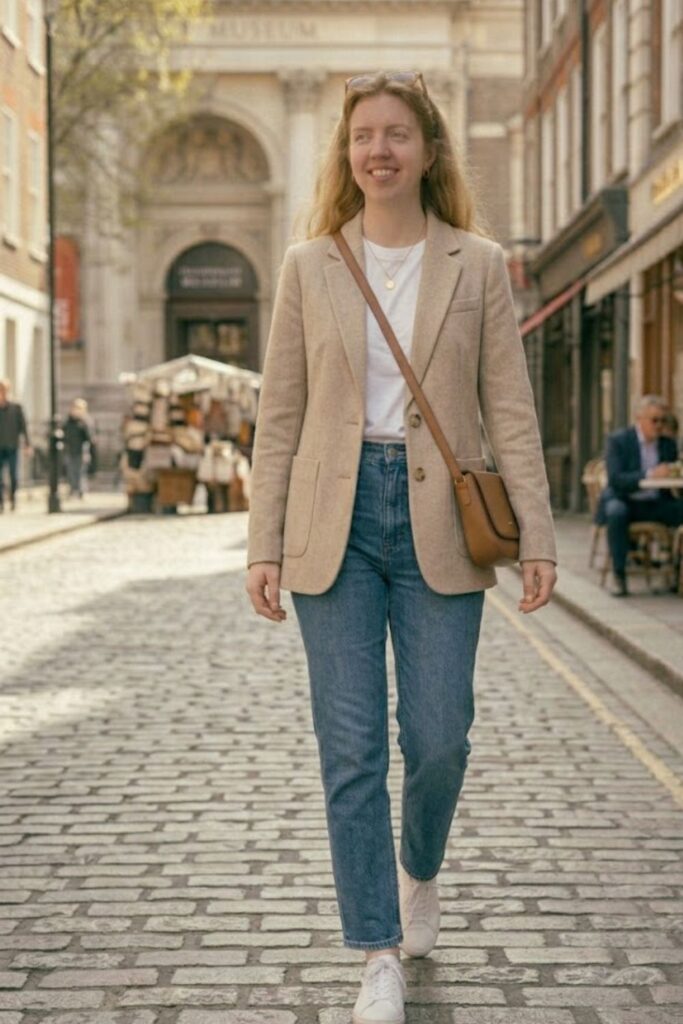 Blazer with Tee and Jeans