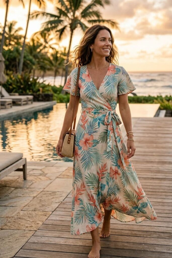 6. Wrap Maxi Dress