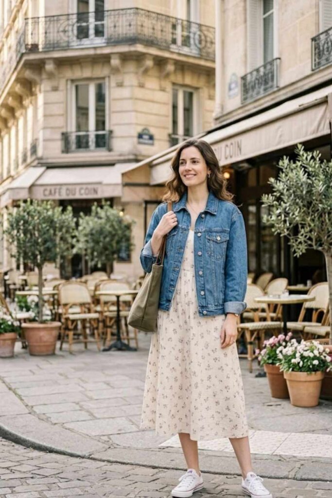 Denim Jacket with Dress