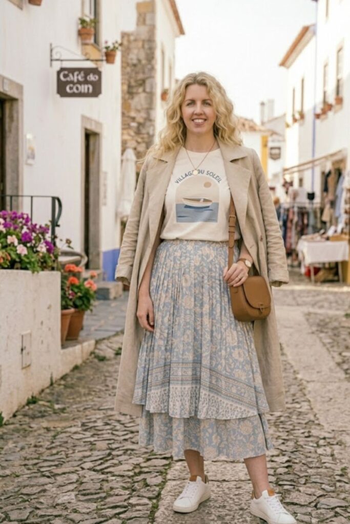 Graphic Tee with Skirt