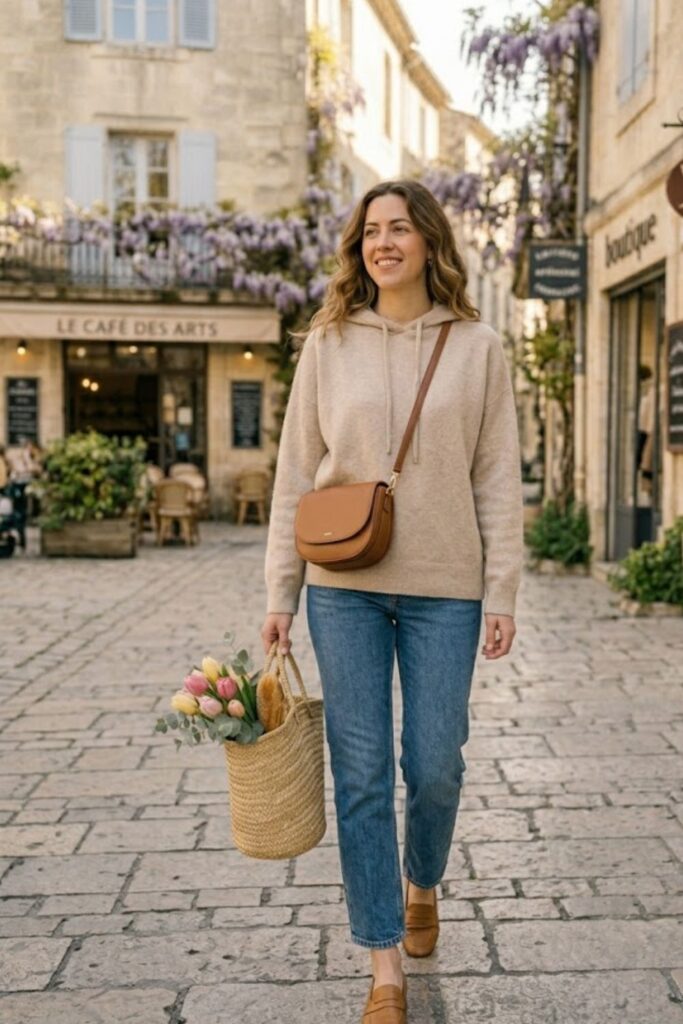 Hoodie with Straight-Leg Jeans