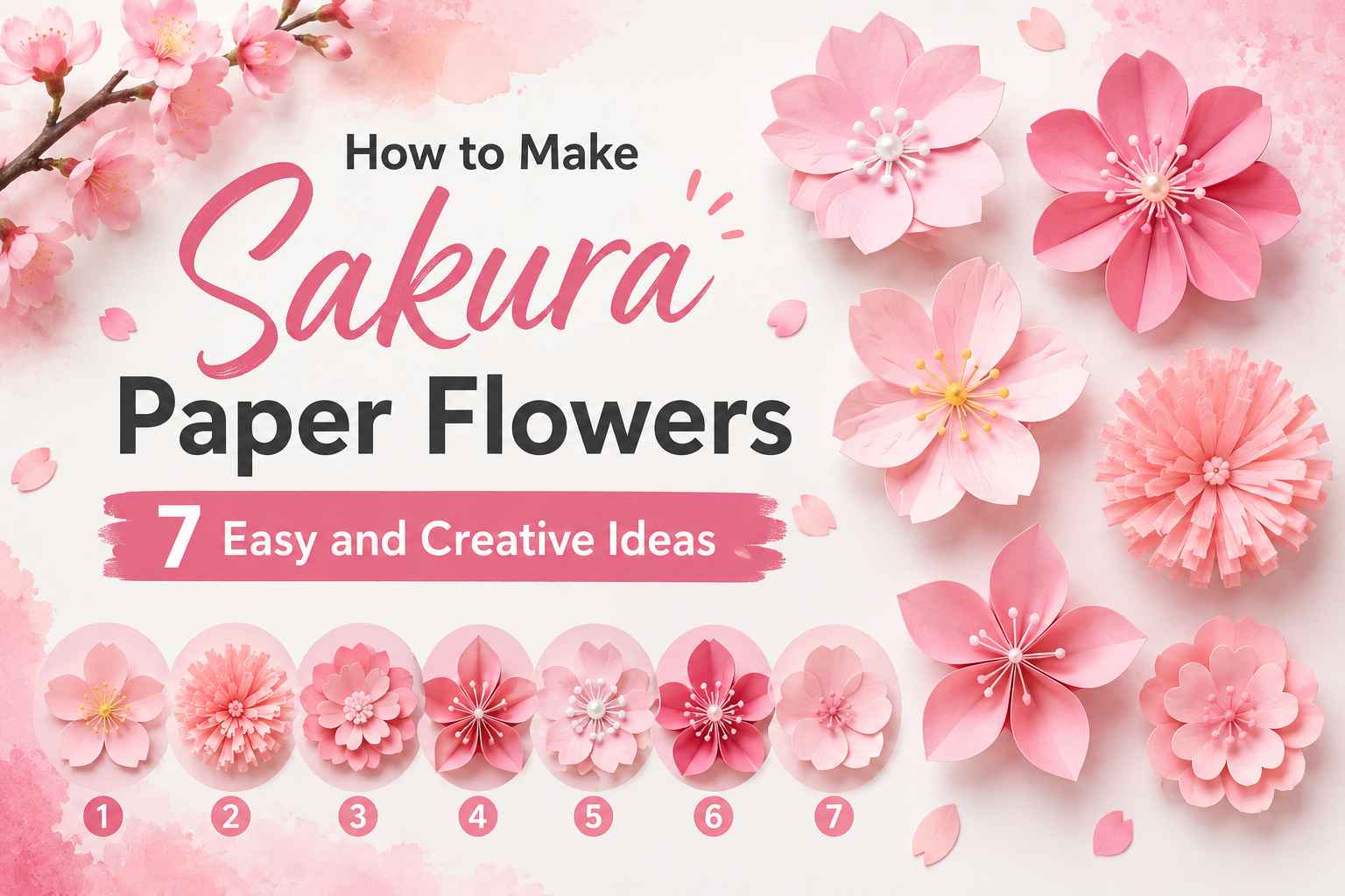 How to Make Sakura Paper Flowers: 7 Easy and Creative Ideas