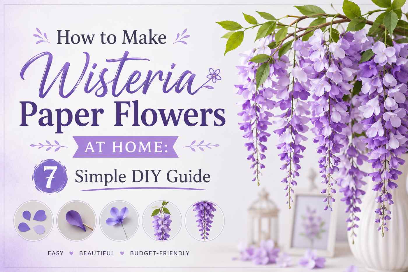 How to Make Wisteria Paper Flowers at Home: 7 Simple DIY Guide