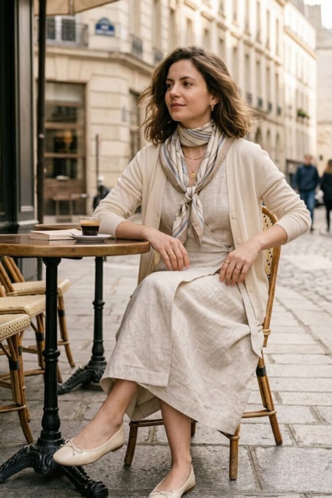 Midi Dress with Cardigan