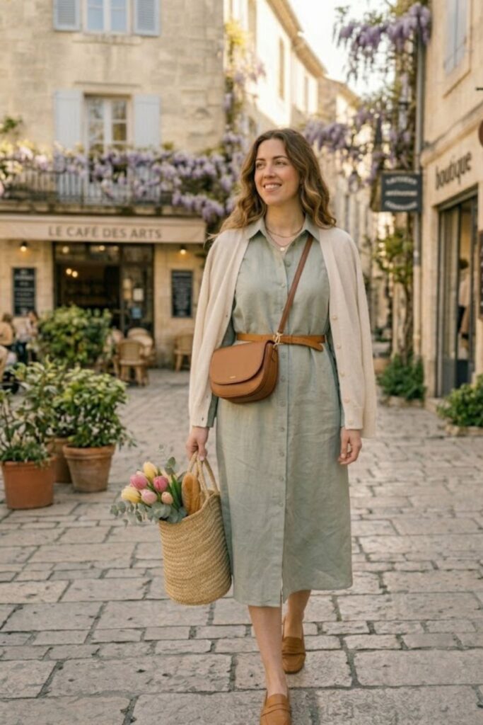 Shirt Dress with Belt