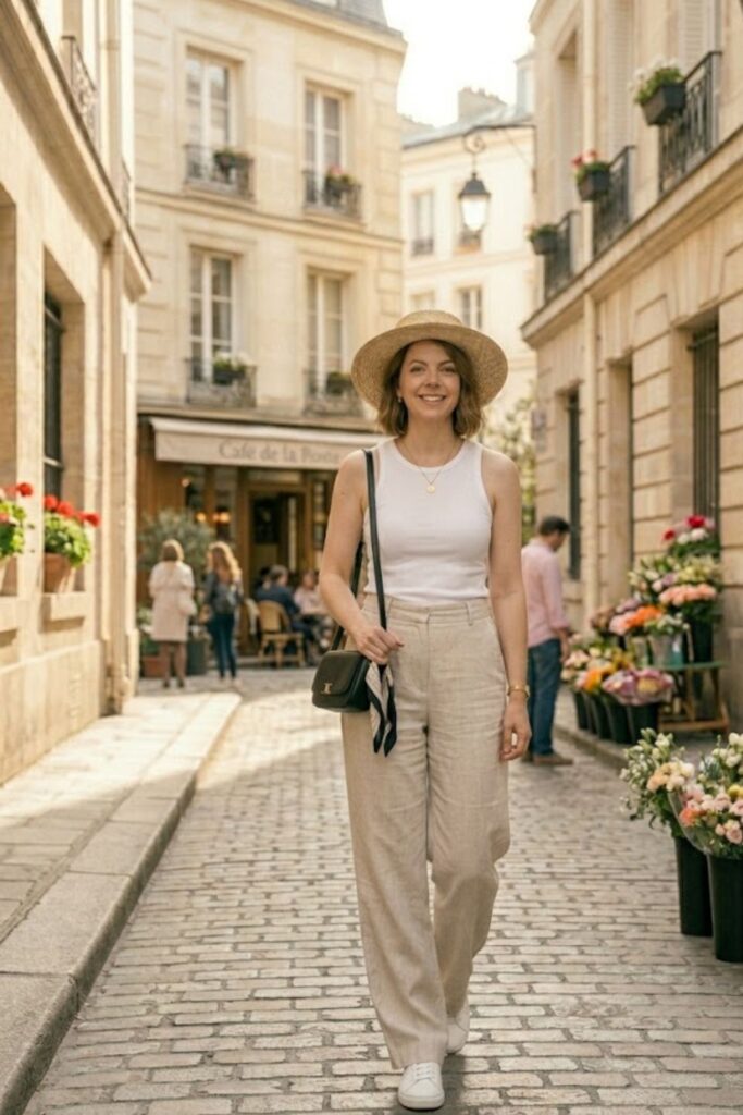 Tank Top with Linen Pants